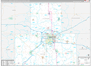Lansing-East Lansing Wall Map Premium Style